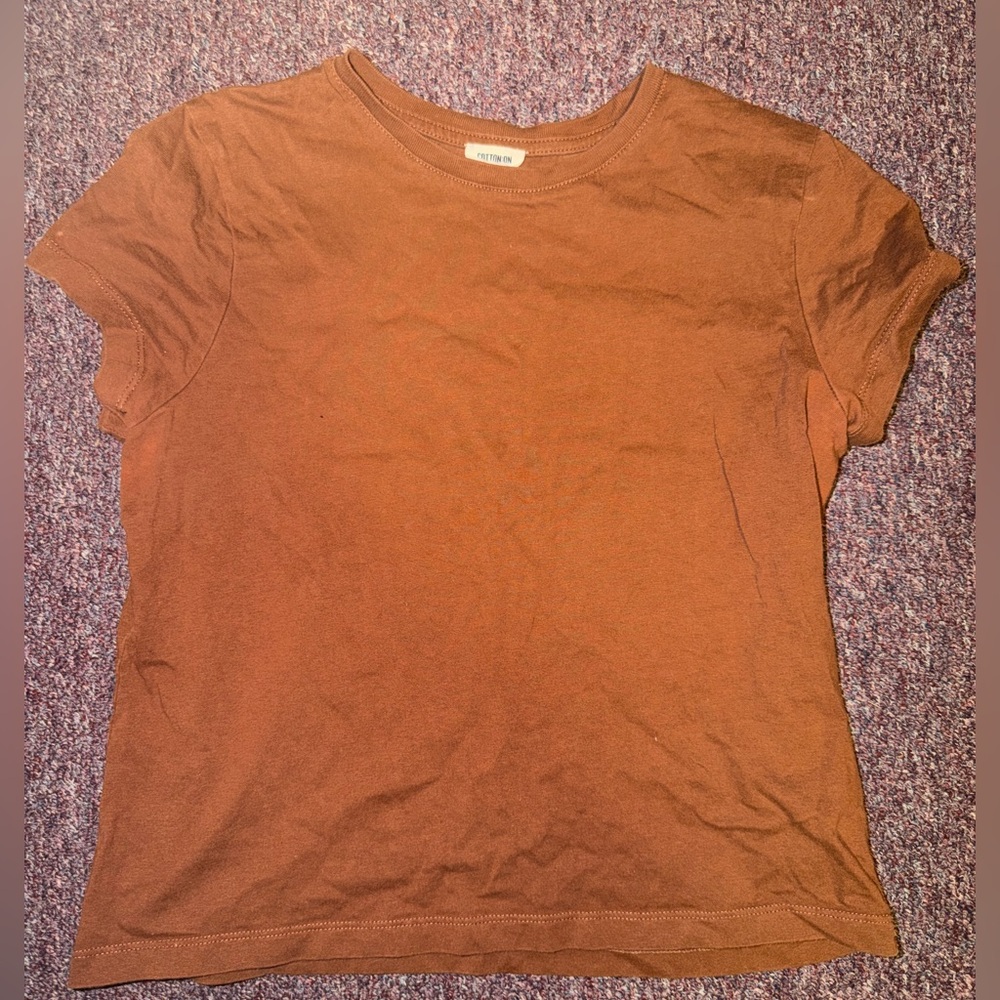 Everyday women’s cropped tee - Rust Brown